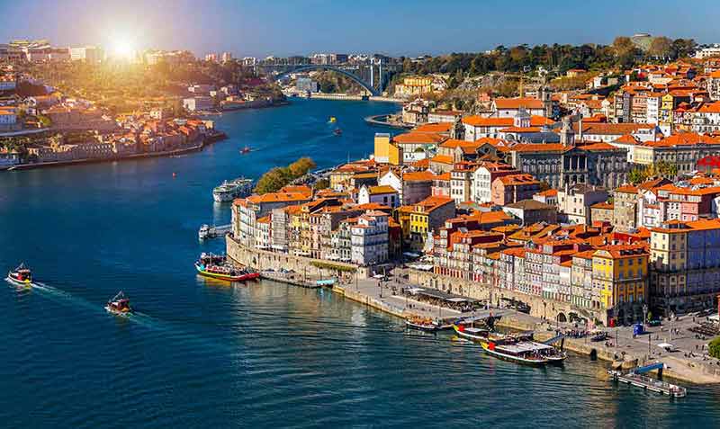 Porto, Portugal Old Town On The Douro River
