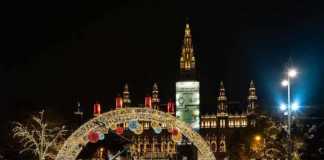 romantic Christmas in Vienna night lights