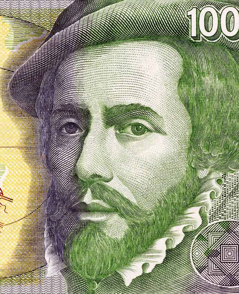romantic things to do in tijuana image of Hernan Cortes on a bank note