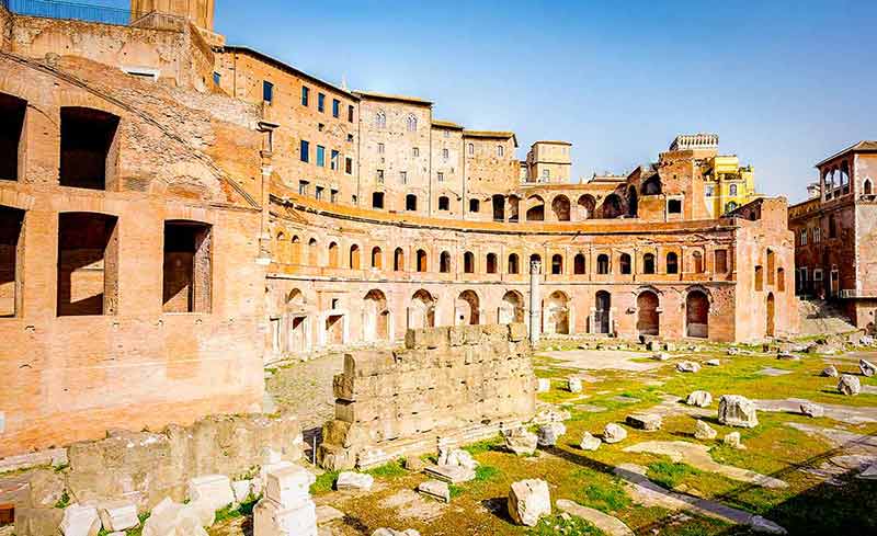 rome italy historical landmarks Trajan's Market ruins