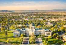 20 Montana Cities And Towns That Put You Right In Big Sky Country aerial view of Helena