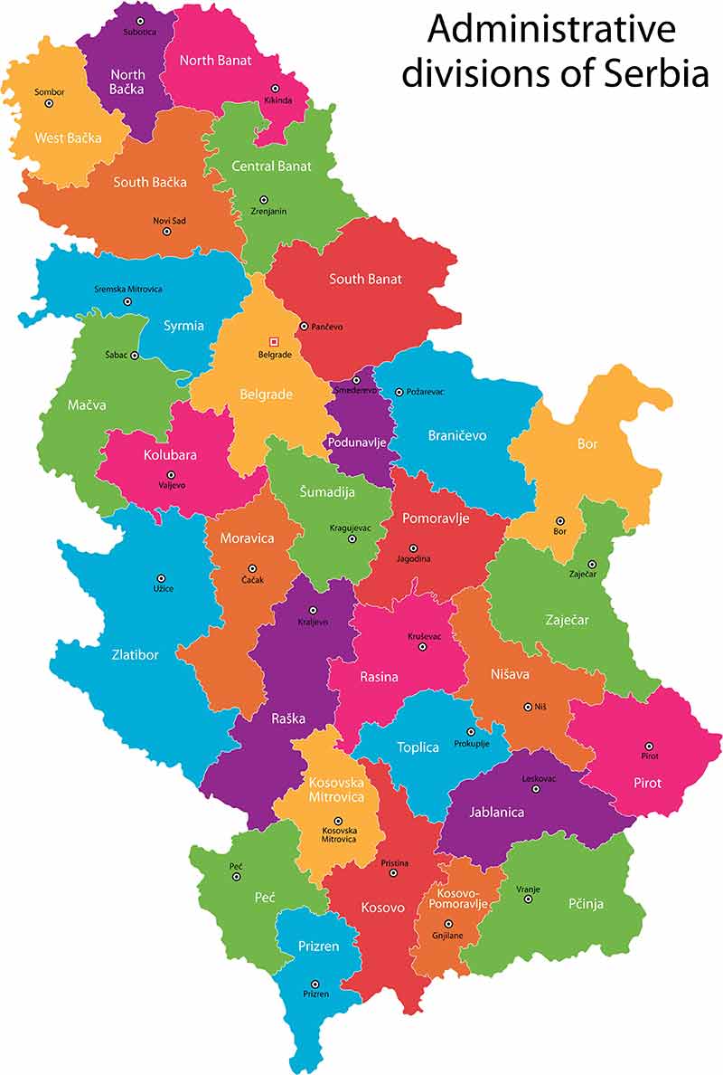 serbia map