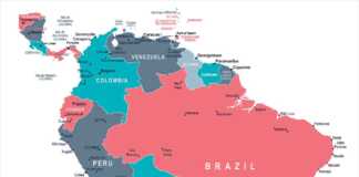 south america countries map
