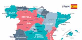 spain cities map