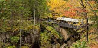 Sentinel Pine Covered Bridge in Franconia Notch State Park
