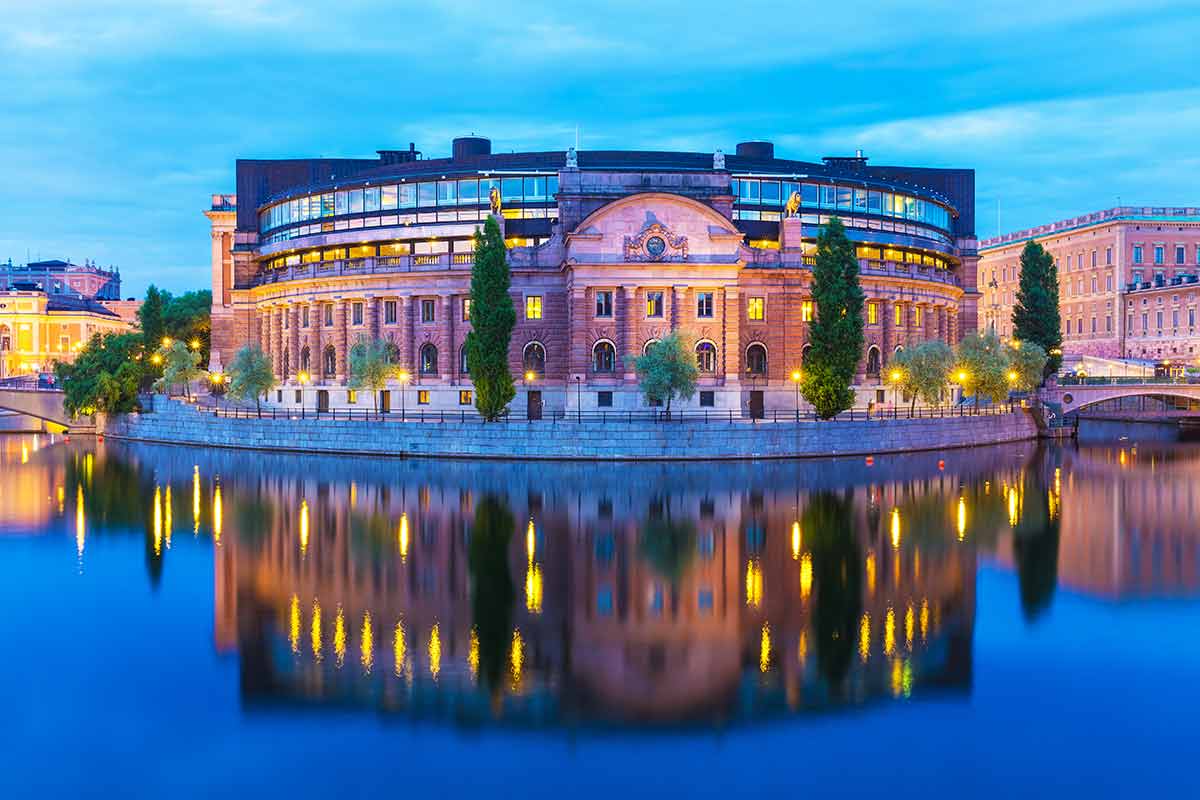 sweden landmarks parliament house stockholm