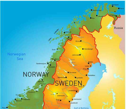 sweden map