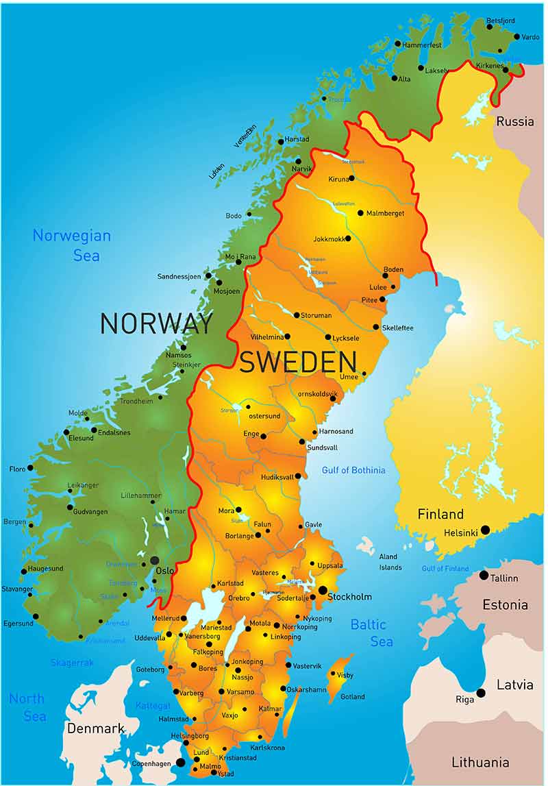 sweden map