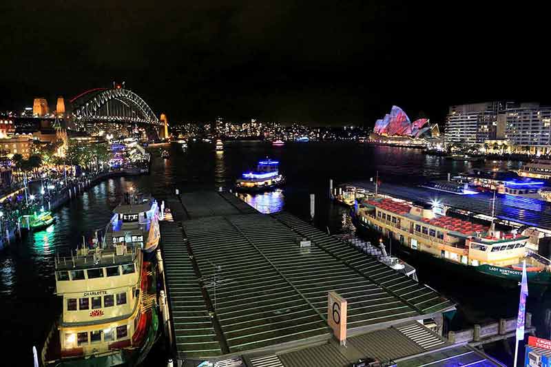 sydney city at night Circular Quay