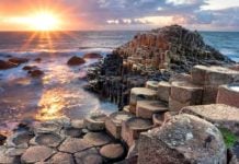 Giant Causeway at sunset - thing to do in northern ireland