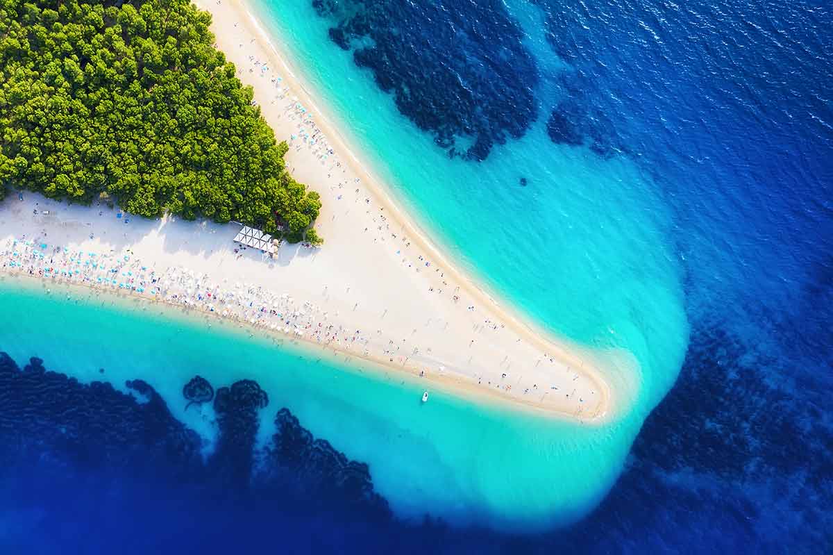 things to do croatia aerial viewi of Hvar Island beach