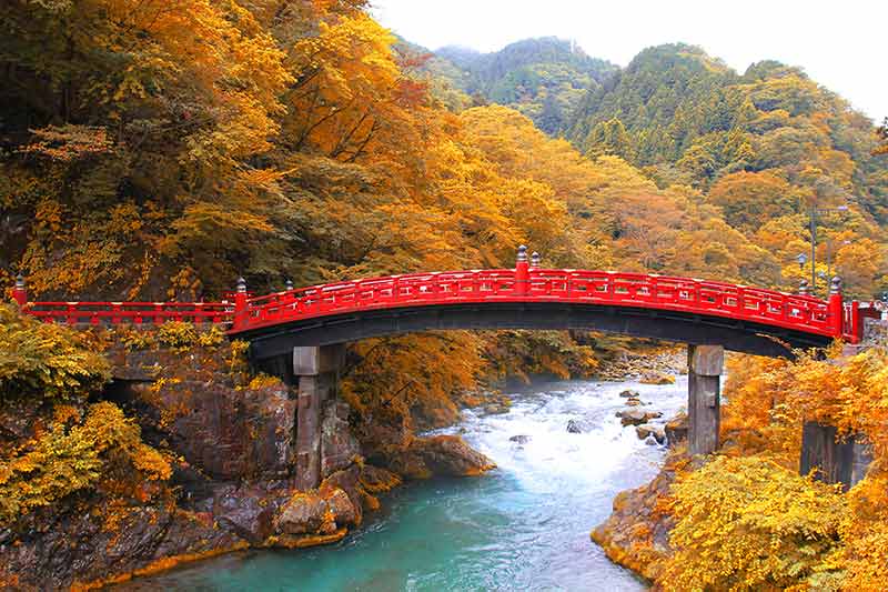 Shinkyo Bridge In Autumn Season ,Nikko