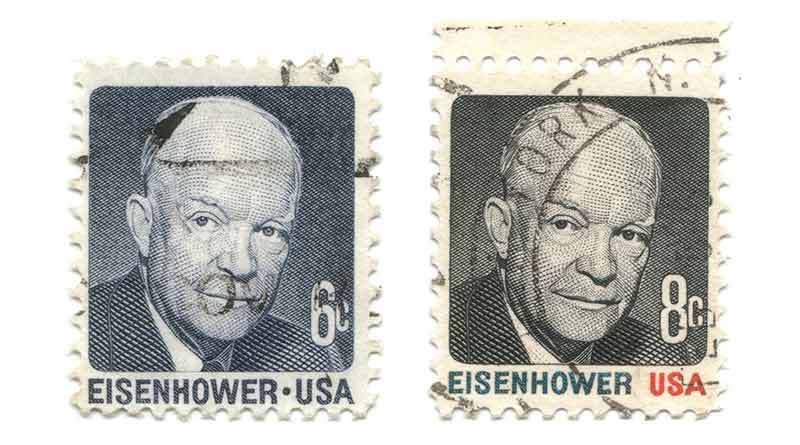 Old Postage Stamps From USA Eisenhower