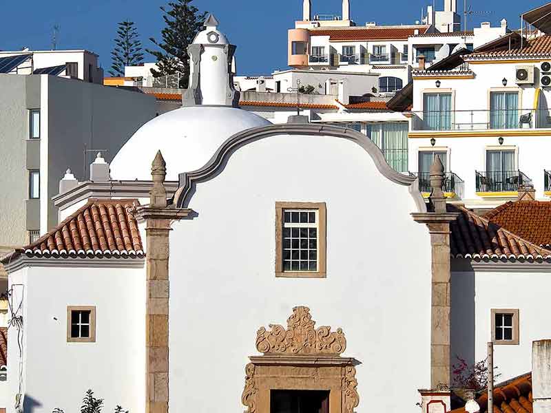 White Church In Oldtown Of Albufeira