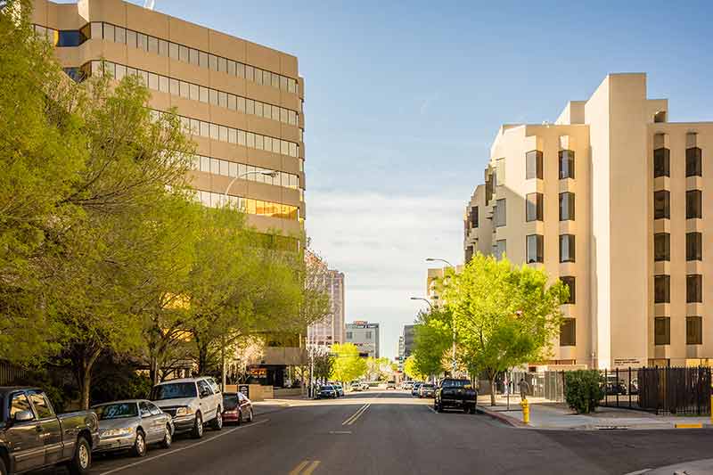 Albuquerque, New Mexico Skyline Of Downtown