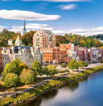 buildings on the waterfront in augusta maine