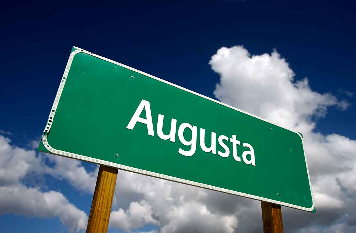 augusta road sign