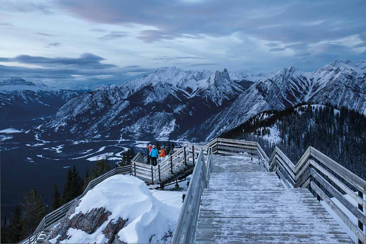 one of the things to do in banff is to see the view at the top of Sulphur Mountain