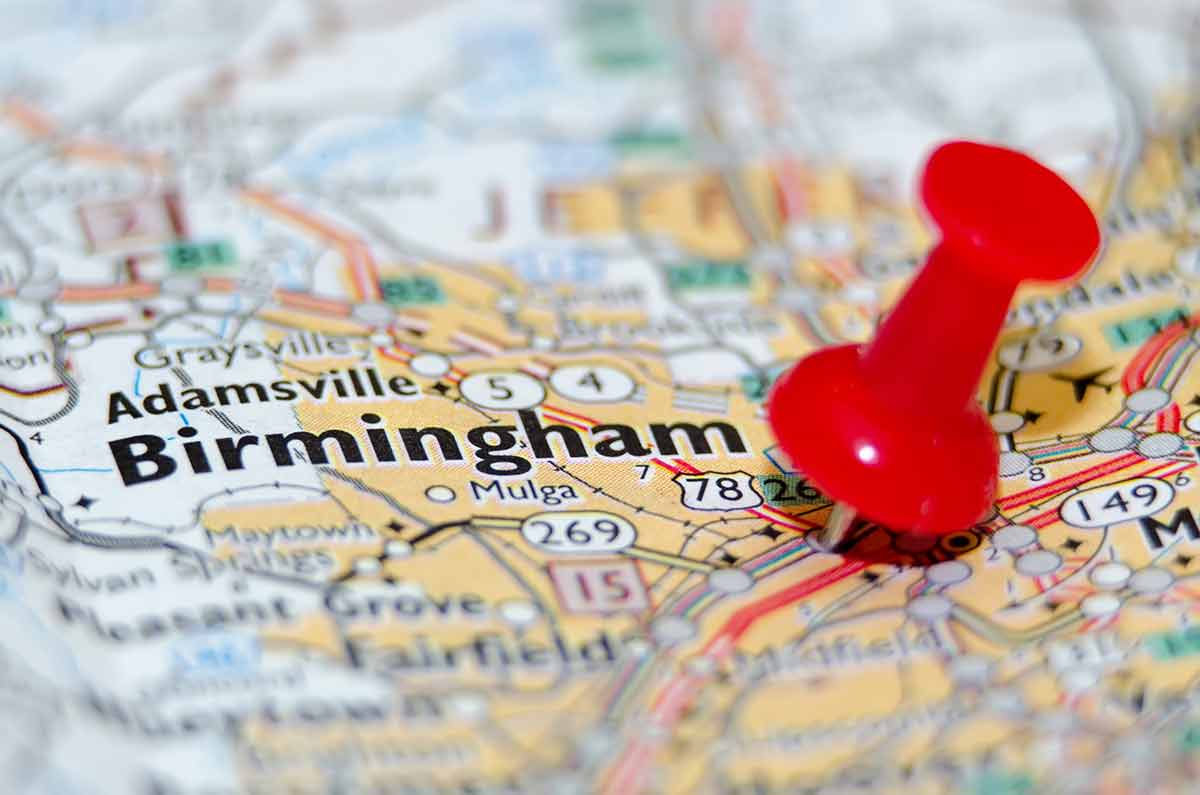 things to do in birmingham al Birmingham, Alabama city pin on the map.