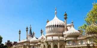 Brighton Royal Pavilion against a blue sky