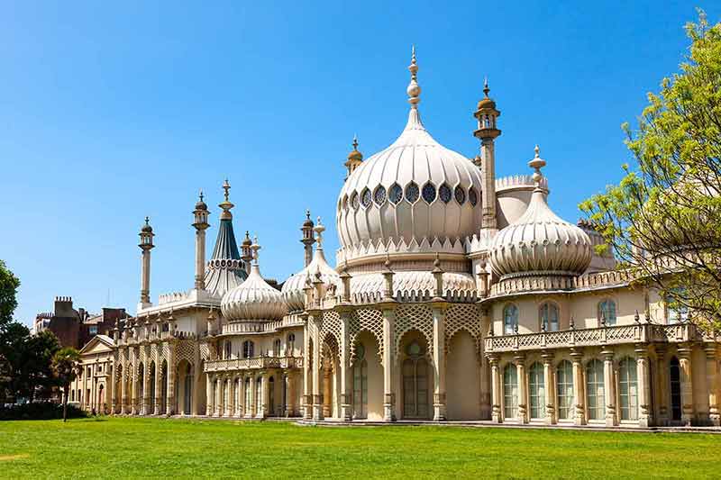 Brighton Royal Pavilion against a blue sky