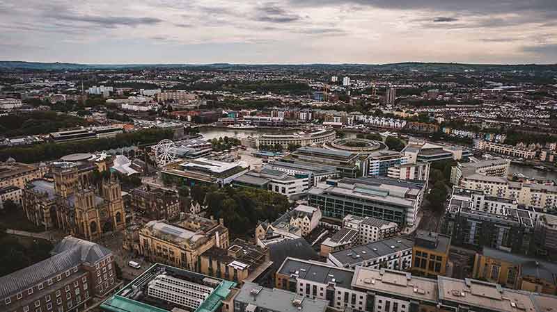 Aerial View Of Bristol, United Kingdom