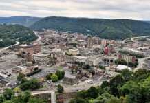 view of Johnstown from the Inclined Plane