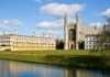 Kings College Cambridge across the river on a blue-sky day