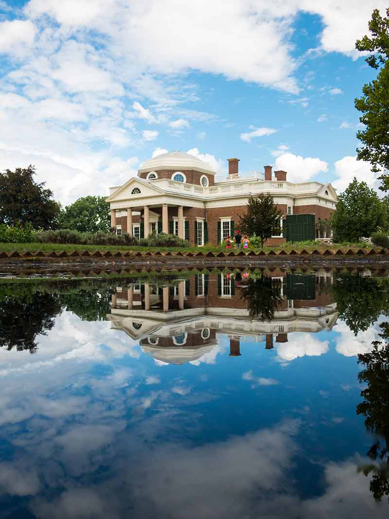 things to do in charlottesville monticello reflected in the water