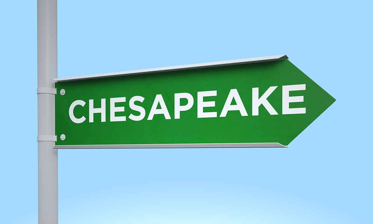 things to do in chesapeake va 3d rendering Green signpost.