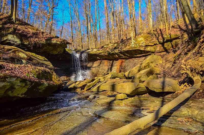 things to do in cleveland this weekend small waterfall in the autumn in the forest