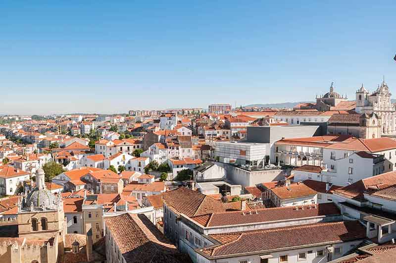 Cityscape Over The Roofs Of Coimbra In Portugal