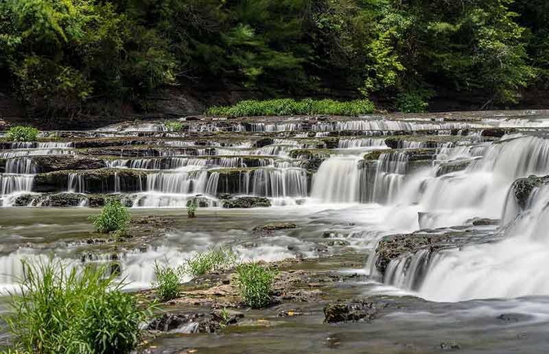 Burgess Falls State Park In Tennessee In Summer
