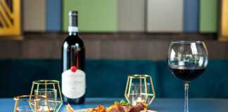 Tasty Restaurant Gastronomy With Red Wine