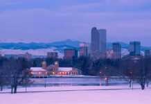 20 things to do in Denver for the perfect city and adventure mix Mile High City Of Denver in winter covered in snow