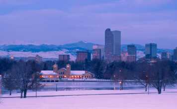 20 things to do in Denver for the perfect city and adventure mix Mile High City Of Denver in winter covered in snow