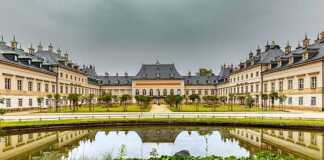 The New Palais Front Entrance In Pillnitz Castle Near Dresden