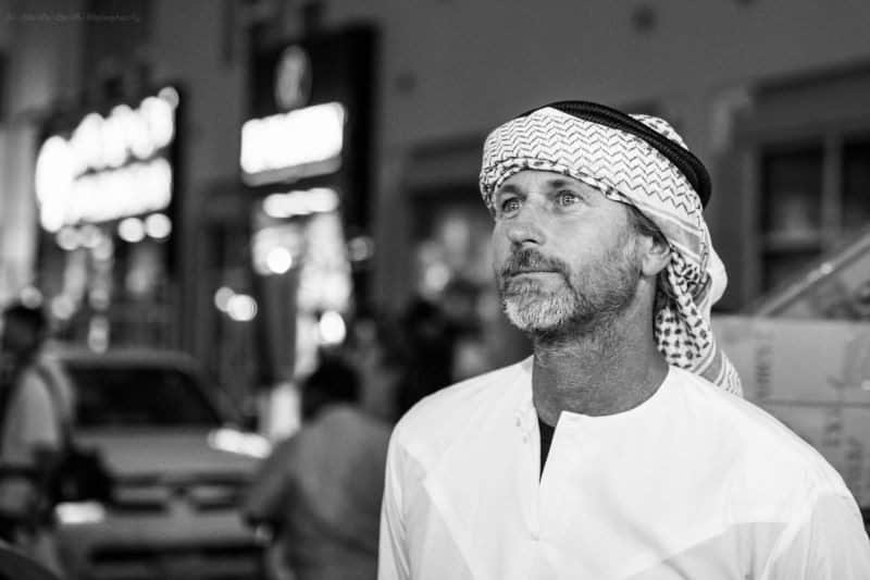 man in traditional outfit in dubai