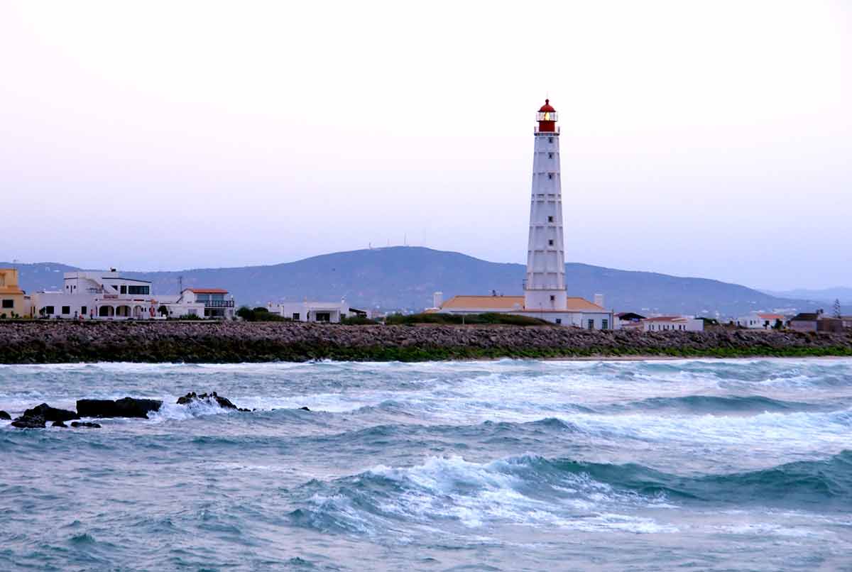Lighthouse In "Farol" Island, In Ria Formosa, Natural Conservation