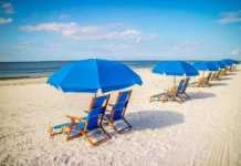 things to do in fort myers with kids blue chaise lounges and umbrellas on the beach