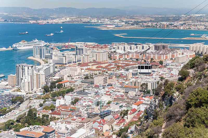 things to do in gibraltar, uk cable car over the city