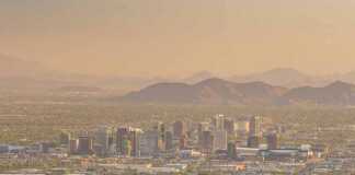Top View Of Downtown Phoenix Arizona