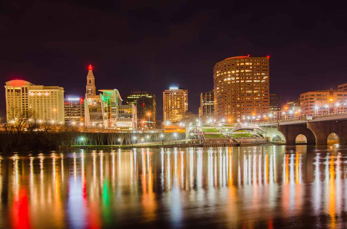 things to do in hartford, ct nightlife downtown skyline at night