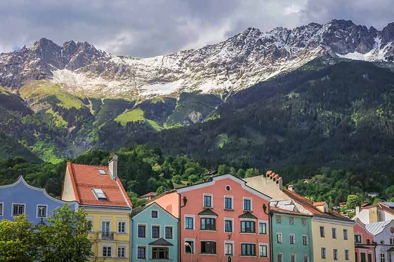 things to do in innsbruck in summer Innsbruck old town cityscape and Karwendel mountains, Tyrol, Austria.