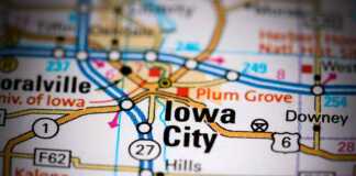 iowa city on the map