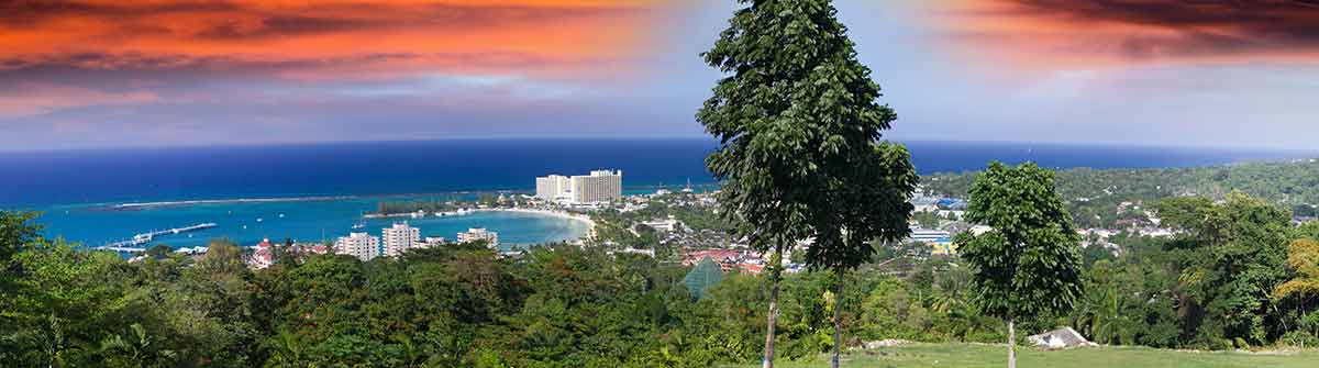 Aerial view of Ocho Rios, Jamaica