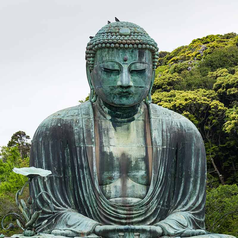 The Great Buddha (Daibutsu) On The Grounds Of Kotokuin Temple