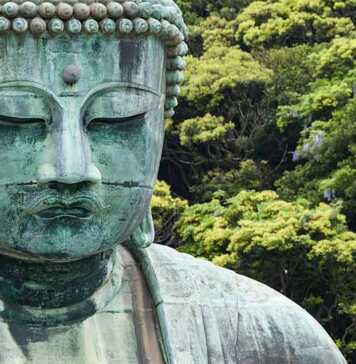 The Great Buddha (Daibutsu) On The Grounds Of Kotokuin Temple