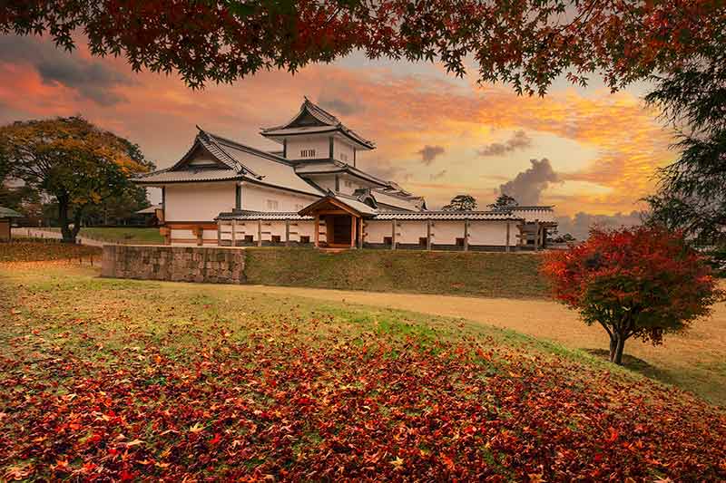 Autumn Scenery Of The Kanazawa Castle Park