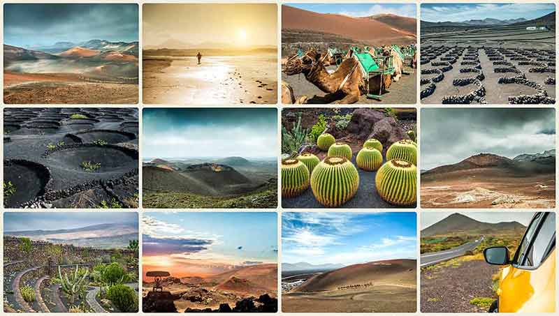 things to do in lanzarote photo collage of landscapes in Lanzarote